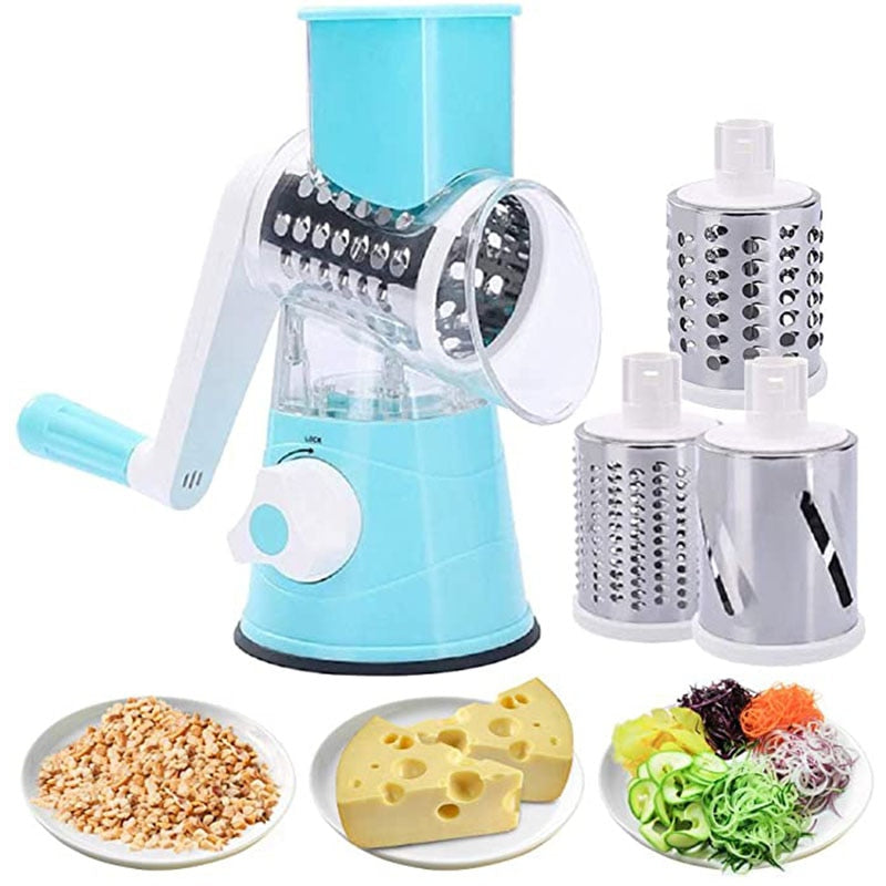 Manual Vegetable Cutter Slicer Kitchen Vegetable Chopper Round Slicer Graters Cheese Shredder