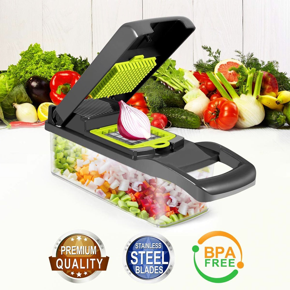 Multifunctional Vegetable Fruit Cutter Shredders Slicer With Basket Chopper Grater Slicer Mandoline