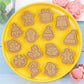 10Pcs/set Mini Cartoon Christmas Cookie Embosser Stamp Butter Cookie Cutter Fondant Cake Decorating Tools Party Baking Supplies